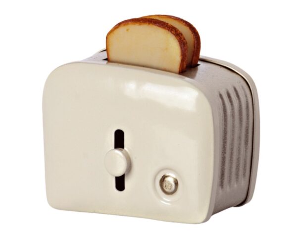 maileg miniature toaster and bread off white