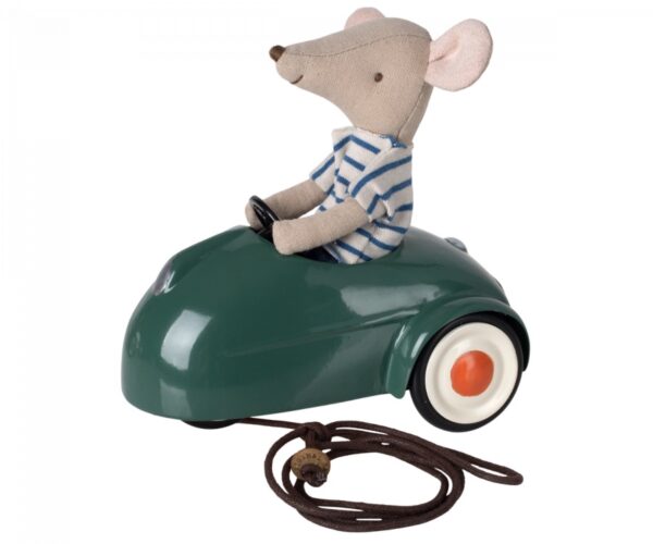 maileg mouse car toy dark green