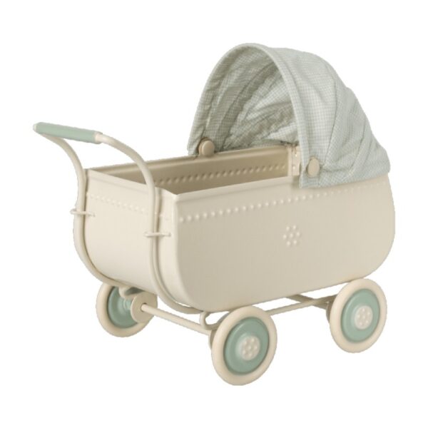 maileg pram micro blue look