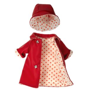 maileg rain coat with hat for teddy mum look