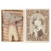 maileg sleepy wakey baby mouse in matchbox rose