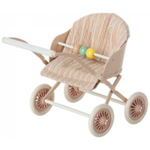 maileg stroller baby mice rose