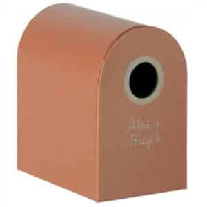 maileg tricycle toy and garage box coral