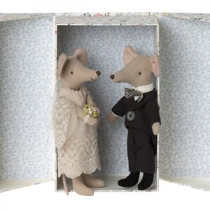maileg wedding mice couple in box