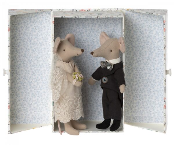 maileg wedding mice couple in box