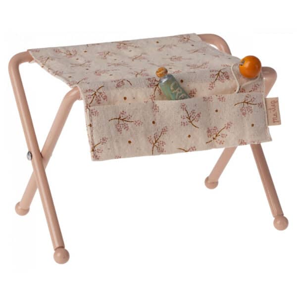 maileg nursery table baby mouse rose