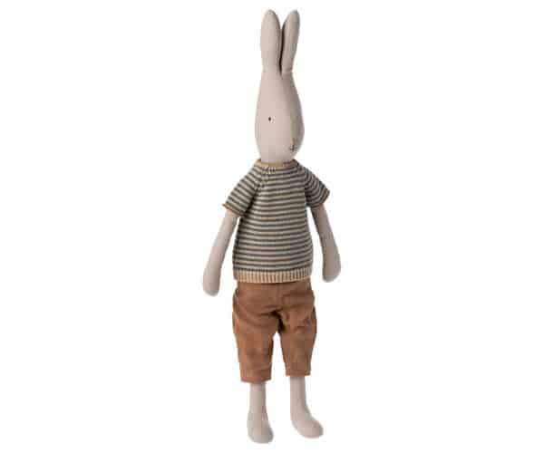 maileg rabbit size 4 toy pants and knitted stripes