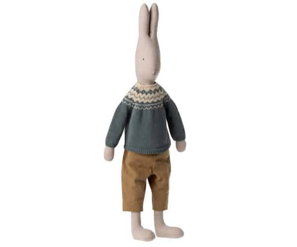 maileg rabbit size 5 toy pants and knitted sweater