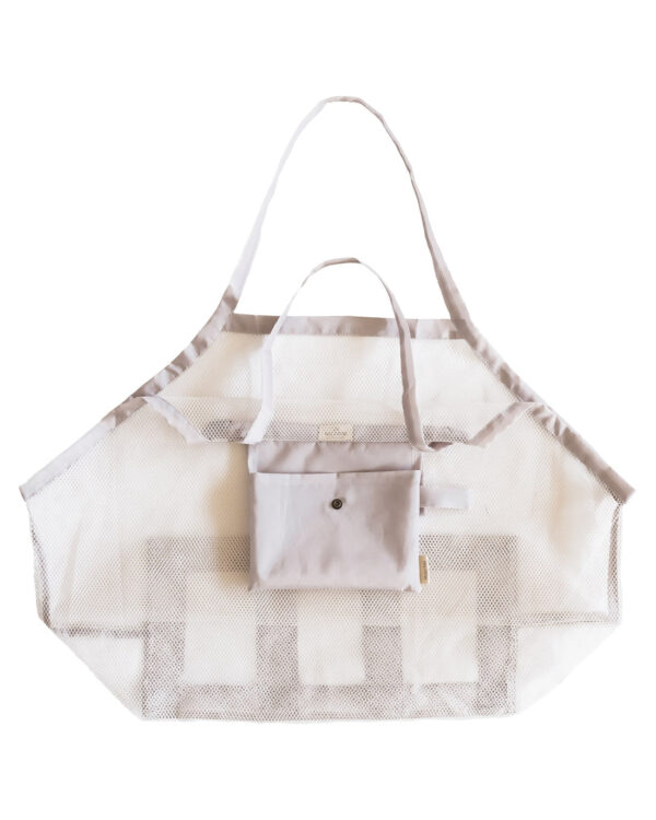 meshies xl beach bag ivory look2