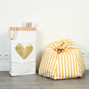 Paperbag Big Heart Gold MonPetit Zoreol