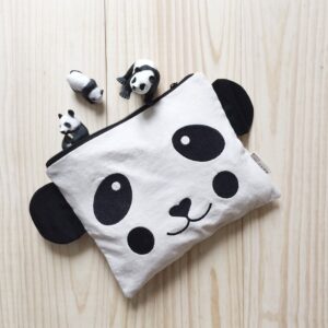 Embroidered Cases Panda with Black Cheeks MonPetit Zoreol