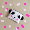 Embroidered Case Panda with Pink Cheeks MonPetit Zoreol