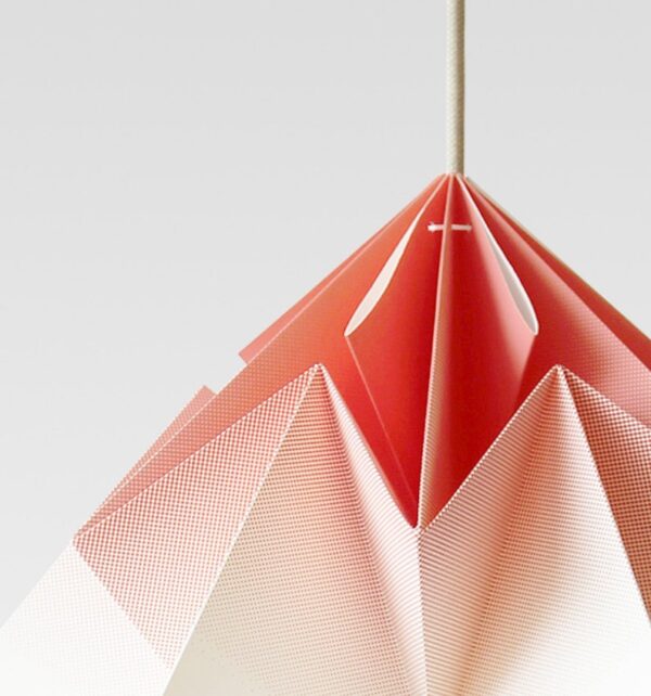 moth origami lamp xl gradient coral