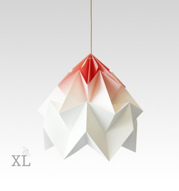 moth origami lamp xl gradient coral