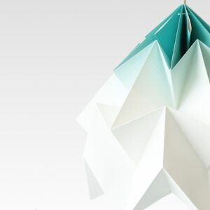 moth origami lamp xl gradient mint