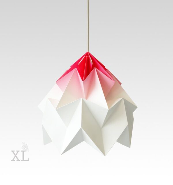 moth origami lamp xl gradient pink