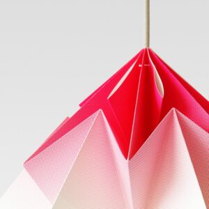 moth origami lamp xl gradient pink