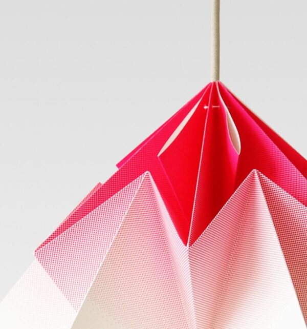 moth origami lamp xl gradient pink