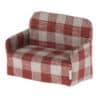 maileg mouse couch toy red checkered