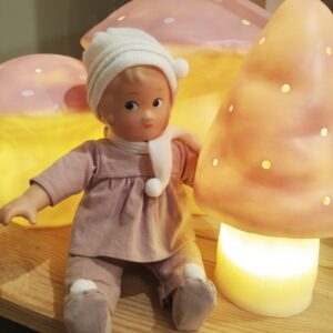 mushroom lamp vintage pink small look