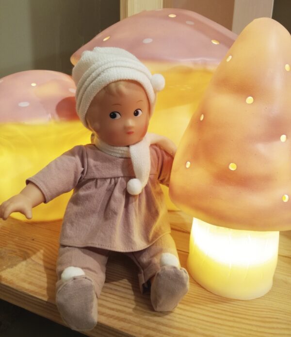 mushroom lamp vintage pink small look