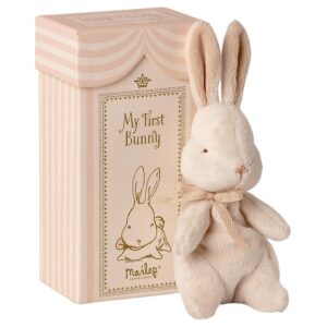 my first bunny toy in box dusty rose