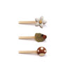 hair clips pack of 3 mushroom flower leaf