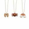 necklace toy pack of 3 bow candy rainbow