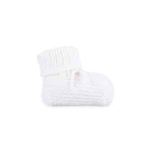 pine knitted baby botties pearl