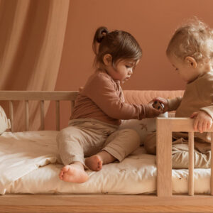 pure oak wood junior bed look
