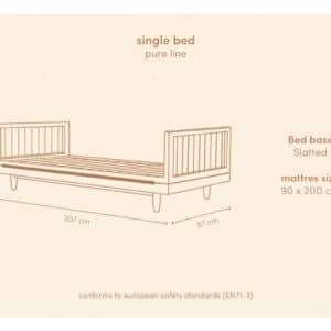 single bed pure 90x200