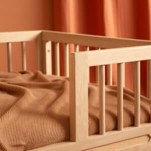 pure oak wood junior bed + security kit