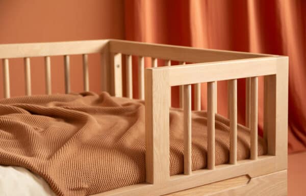 pure oak wood junior bed + security kit