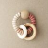 rattle teether dany maroon