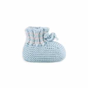 reed knitted baby botties blue fog
