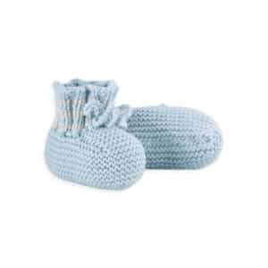 reed knitted baby botties blue fog