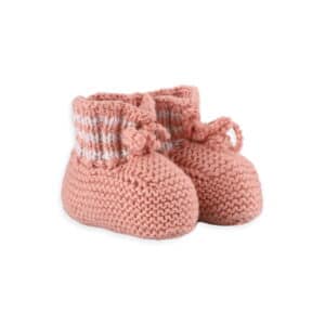 reed knitted baby botties rose