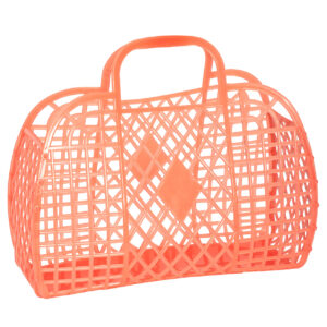 Retro Basket-Large Neon Orange