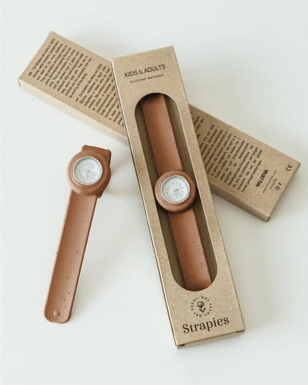 silicone watch for kids and adult strapies rusted brick