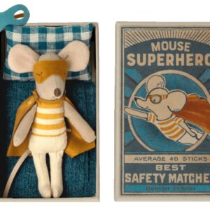 super hero mouse toy in matchbox little brother look1