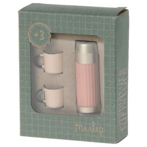 thermos and cups soft coral look
