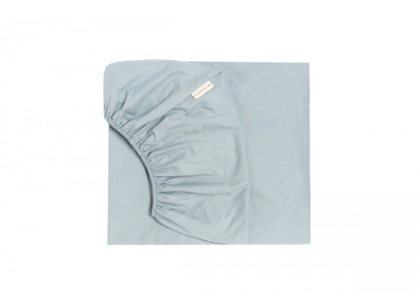 tibet fitted sheet soft blue