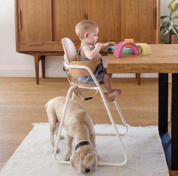 tibu high chair white+meta look