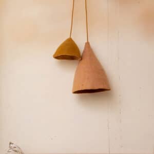 tipi lampshade quartz pink and gold small