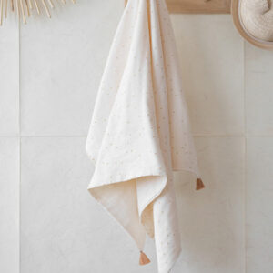 treasure summer blanket honey sweet dots natural