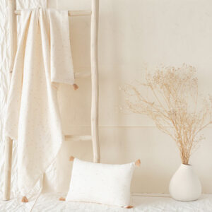 treasure summer blanket honey sweet dots natural