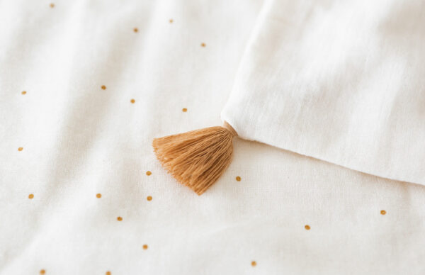 treasure summer blanket honey sweet dots natural