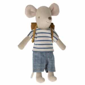 maileg tricycle mouse big brother with bag