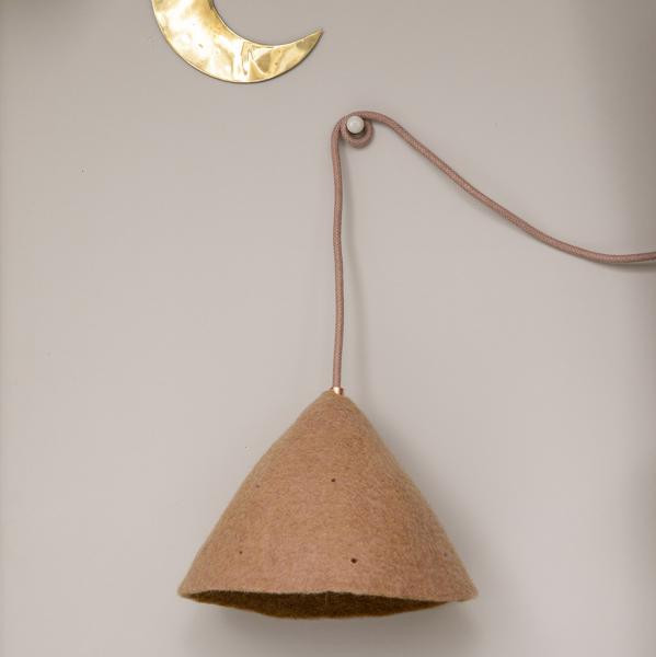 two tone tipi lampshade quartz pink and gold look
