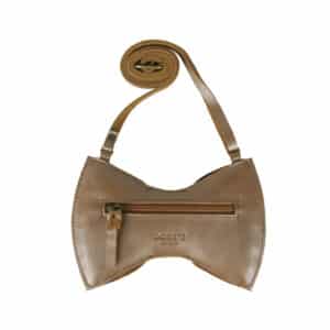 viona purse bow clay metallic